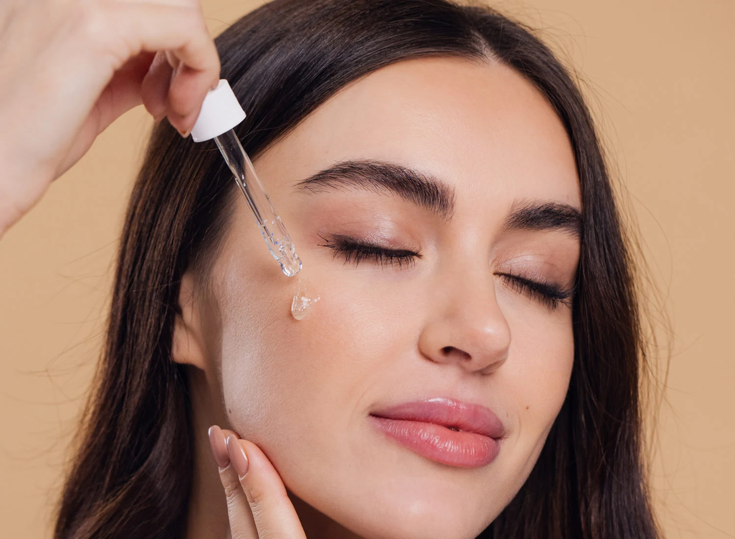 woman with serum