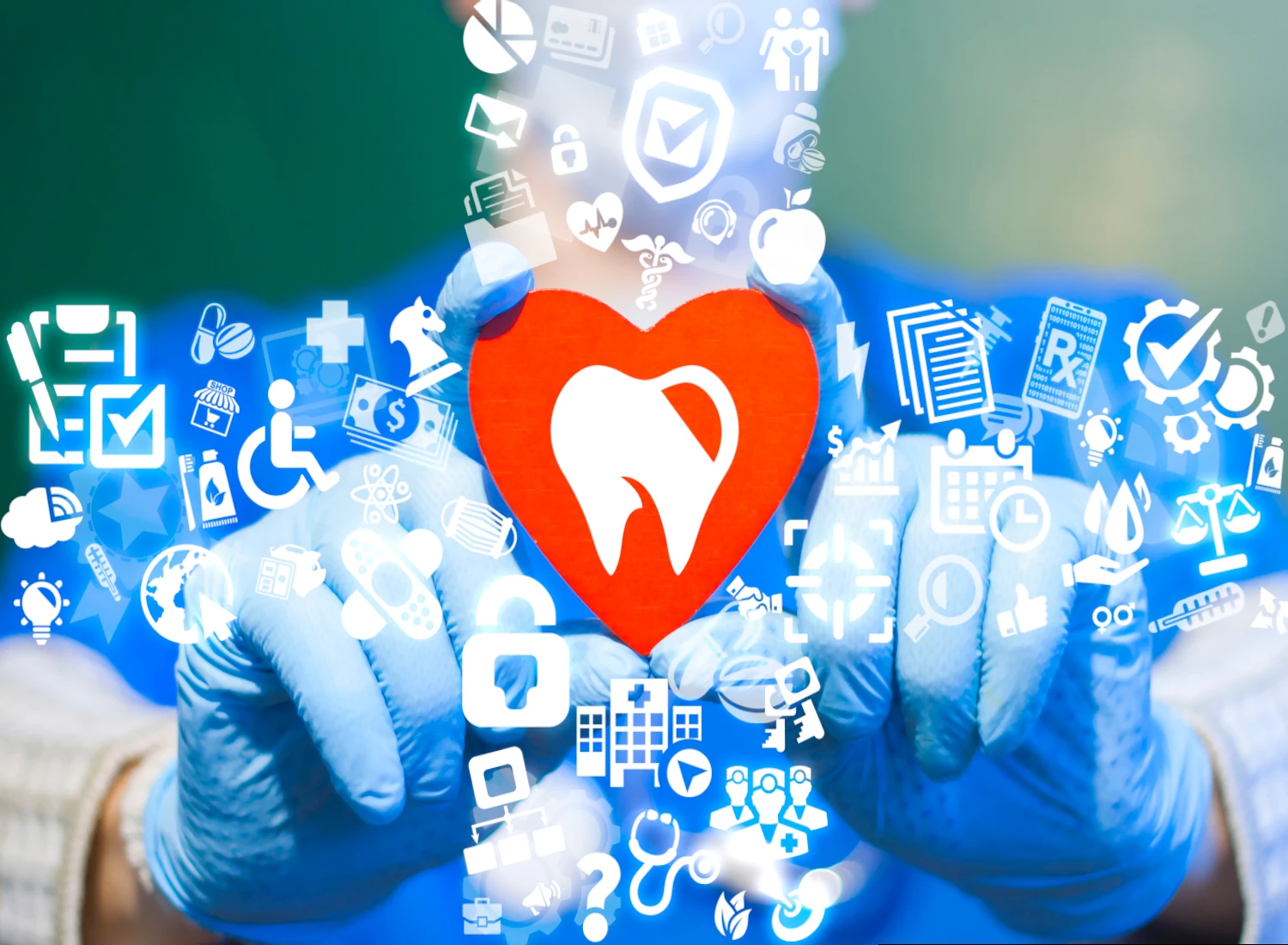 heart with tooth