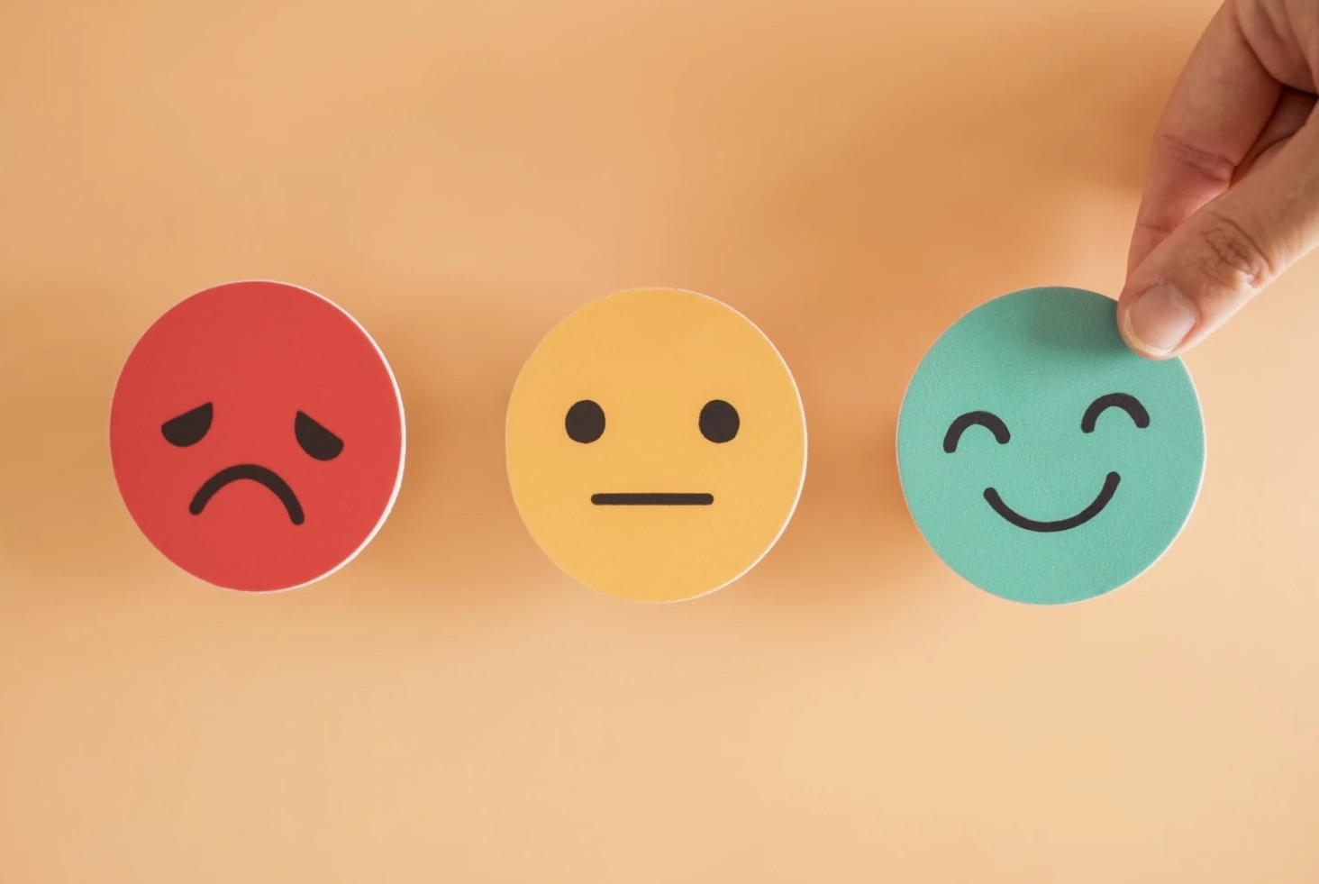 mad neutral happy face