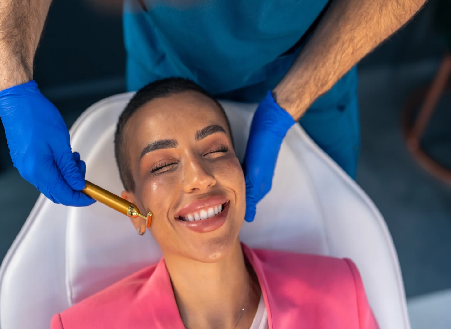 happy patient at med spa