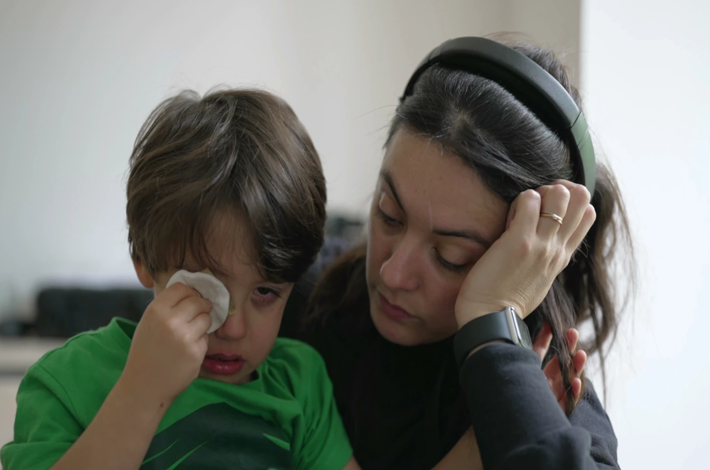 mother with sick child