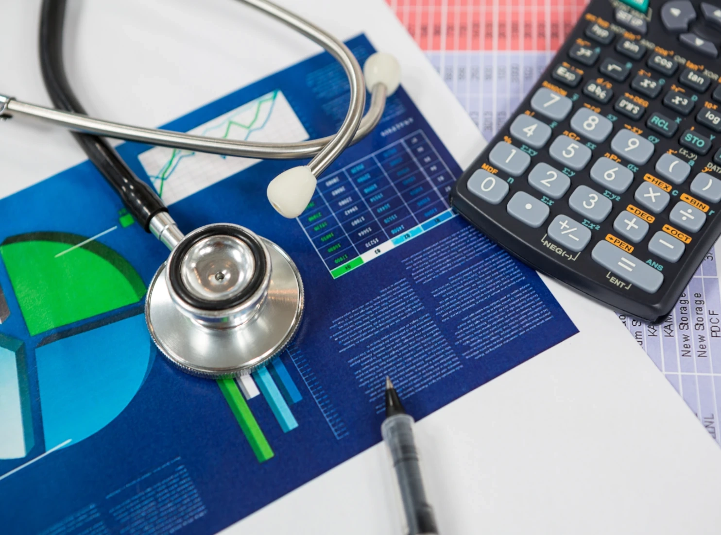 stethoscope doctor charts