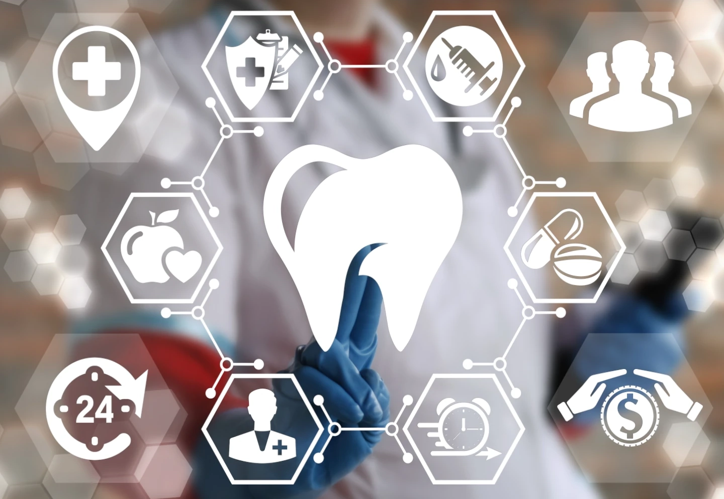 tooth icon with other icons