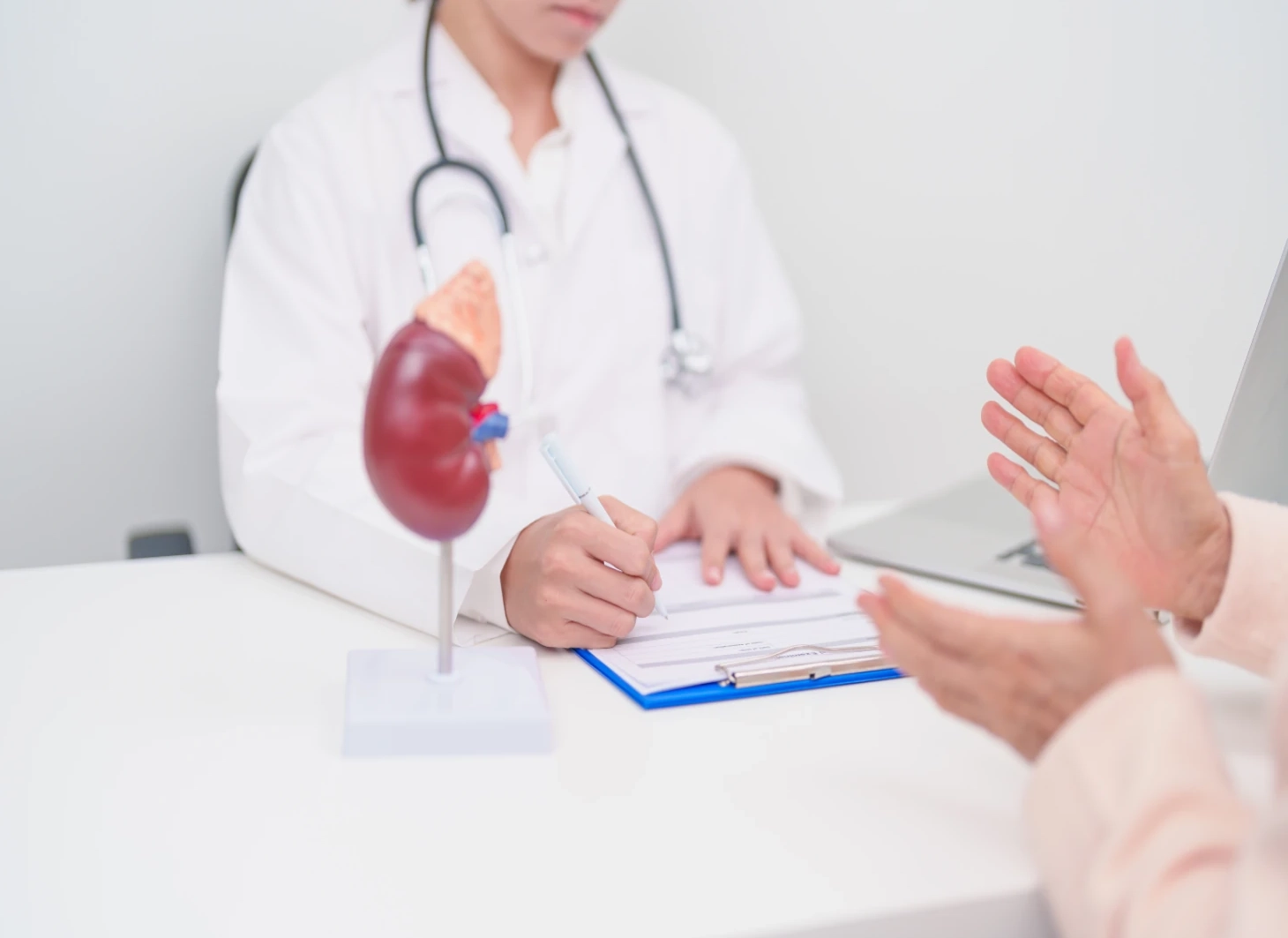 urologist with patient