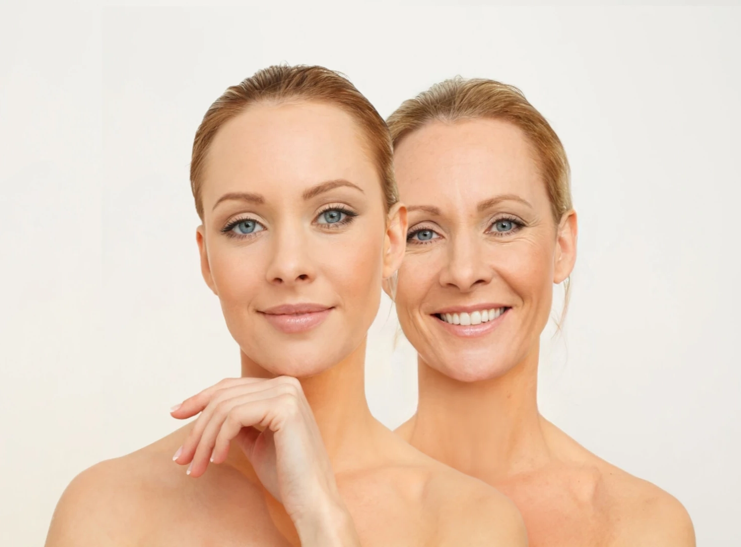 woman before and after nose surgery