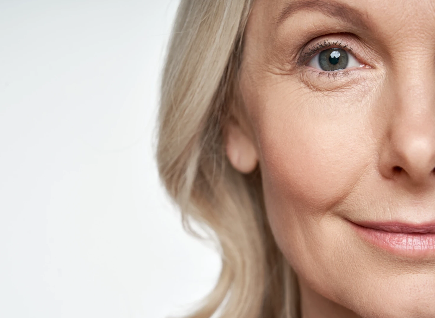 woman with a happy face