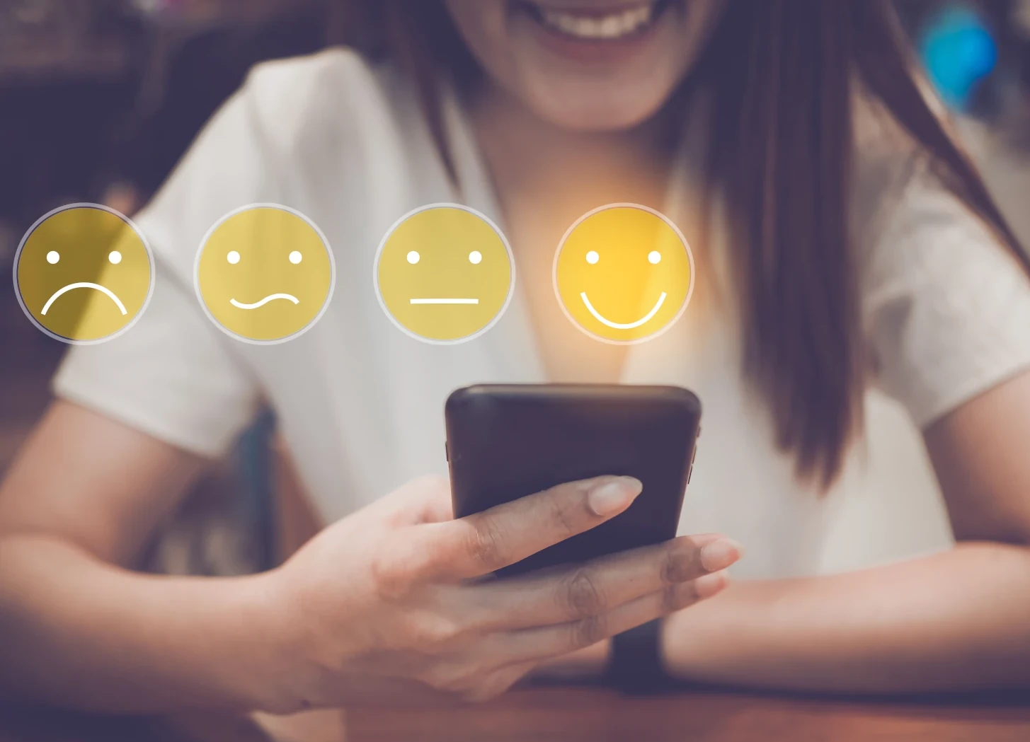 happy patient leaving a review